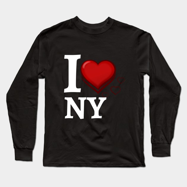 I LOVE NY Long Sleeve T-Shirt by Casual Wear Co.